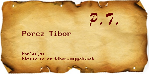 Porcz Tibor névjegykártya